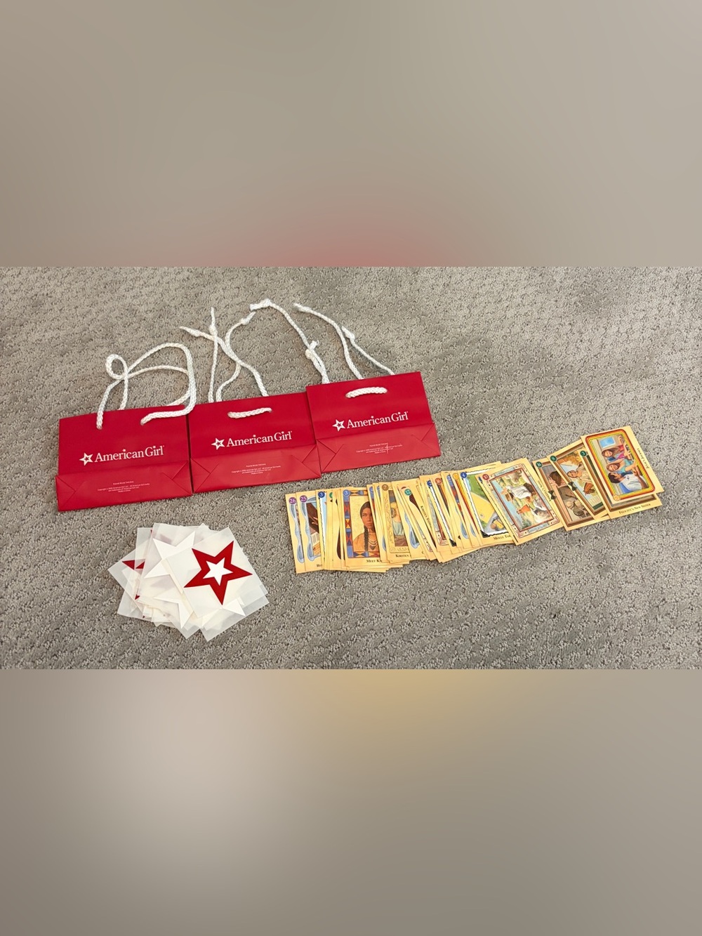 American Girl Trading Cards, Bags, Stickers